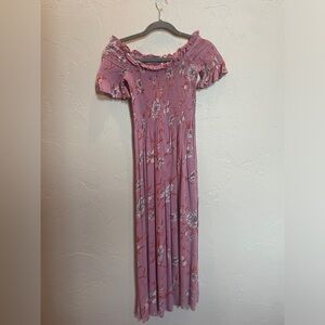 Kimchi Blue Pink Off the Shoulder Dress